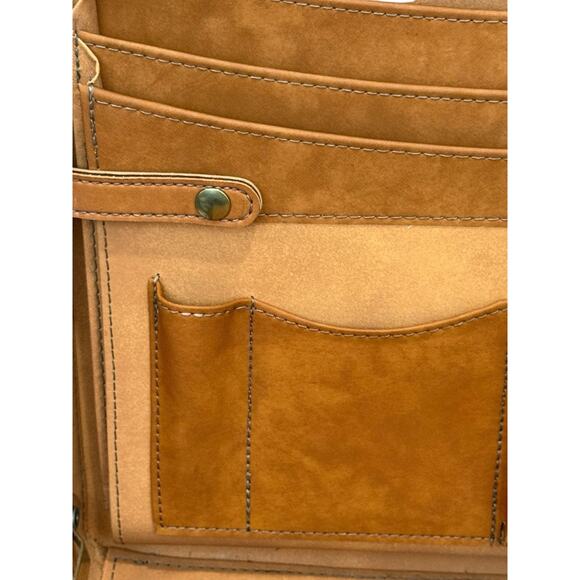 HARTMANN Tan Belting Leather Briefcase 5” Attache Hardcase Travel Vintage - Picture 12 of 16